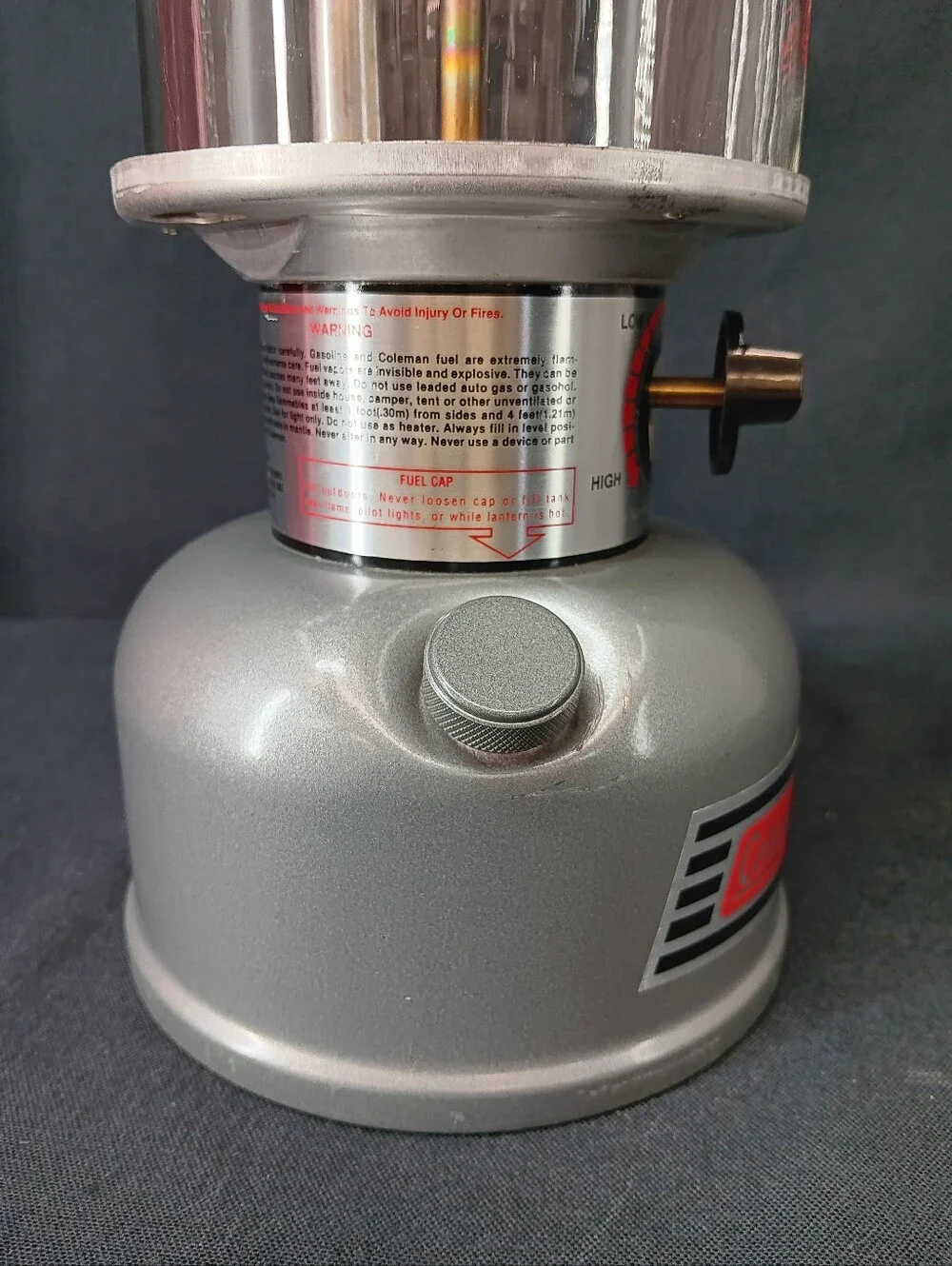 Serviced Coleman 295 Powerhouse Dual Fuel Camping Lantern W/ Red Carry Case 6/92
